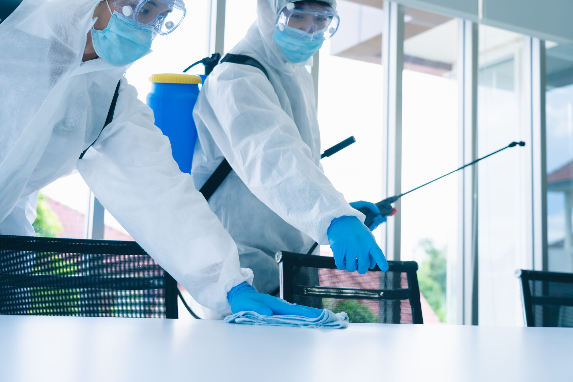 CERI certified technicians performing professional decontamination